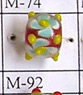 Handmade Lampwork Beads, Cube, Sold by PC