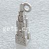 Zinc Alloy Building Pendants, Tower, plated Approx 2.5mm 