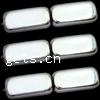 ABS Plastic Beads, Rectangle, silver color plated Approx 1.5mm 
