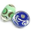 Handmade Lampwork Beads, Rondelle, 10x14mm, Hole:Approx 2MM, Sold by PC
