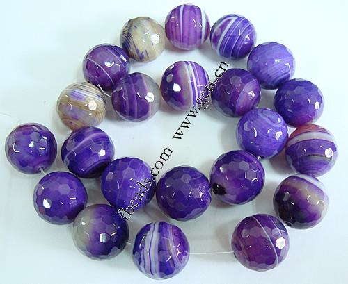 Natural Lace Agate Beads, Round, more sizes for choice & faceted, purple, Grade AAA, Hole:Approx 1-1.5mm, Length:Approx 15.5 Inch, Sold By Strand
