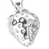 Sterling Silver Food Pendants, 925 Sterling Silver, Strawberry, plated 18mm 