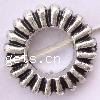 Plastic Spacer Beads, Donut, antique silver color plated 