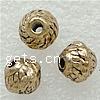 Zinc Alloy Corrugated Beads, Drum, plated nickel, lead & cadmium free Approx 1.5mm 