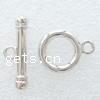 Zinc Alloy Toggle Clasp, plated, single-strand 12mm Approx 2mm 