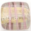 Gold Foil Lampwork Beads, Rectangle Approx 2MM 