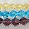 Doppelkegel Kristallperlen, Kristall, Rivoli-Xilion, handgemachte facettiert, mehrere Farben vorhanden, 3mm, Länge:13 ZollInch, 100PCs/Strang, verkauft von Strang