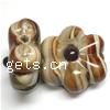 Handmade Lampwork Beads, Flower, 19x10mm, Hole:Approx 2MM, Sold by Lot
