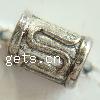 Zinc Alloy Jewelry Beads, Tube, plated cadmium free Approx 2mm, Approx 