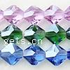 Klasse AA Kristallperlen, Kristall, Rhombus, facettierte, mehrere Farben vorhanden, 22x22x14mm, Bohrung:ca. 1mm, Länge:13 ZollInch, 15PCs/Strang, verkauft von Strang