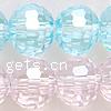 Imitation de perles en cristal CRYSTALLIZED™ , Rond, facettes, plus de couleurs à choisir, 12mm Environ 1mm pouce Vendu par brin