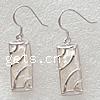 South Sea Shell Drop Earrings, with 925 Sterling Silver, Rectangle, plated .6 Inch 