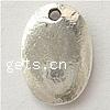 Zinc Alloy Pendant Components, Flat Oval, plated Approx 2mm 