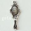 Zinc Alloy Pendant Cabochon Setting, Mirror, plated Approx 1.5mm 