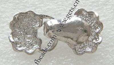 Cierre Magnético de Aleación de Zinc, chapado, con diamantes de imitación de Mideast, más colores para la opción, libre de níquel, plomo & cadmio, 30x15x6.5mm, agujero:aproximado 1.5mm, Vendido por UD