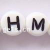 Plastic Alphabet Beads, with letter pattern & mixed, Grade A Approx 2mm 