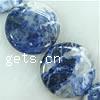 Sodalite Beads, Flat Round, natural, 20mm Inch 