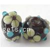 Handmade Lampwork Beads, Rondelle,10x14mm, Hole:Approx 2MM, Sold by PC