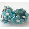 Handmade Lampwork Beads, Rondelle,10x14mm, Hole:Approx 2MM, Sold by PC