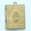 Brass Locket Pendants, Rectangle, plated, with flower pattern lead & cadmium free Approx 2mm [