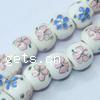 European Porcelain Beads , Round, printing, without troll, 12mm Approx 6mm 