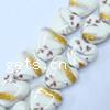 Decal Porcelain Beads, Heart, with flower pattern Approx 3mm 