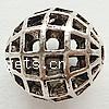 Zinc Alloy Hollow Beads, Round, plated 11mm Approx 2mm 