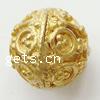 Hollow Brass Beads, Round, plated Approx 2mm 