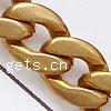 Brass Curb Chain, Nuggets, plated, twist oval chain lead & cadmium free 