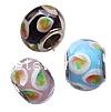 Lampwork Sterling Silver Double Core Beads, With 925 Stamp, Rondelle Approx 4.5MM 