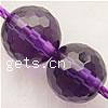 天然紫水晶のビーズ, アメジスト, ラウンド形, 2 月誕生石 & 切り面, 長さ:14 インチ, 売り手 ストランド