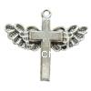 Zinc Alloy Cross Pendants, Angel Wing Cross, plated cadmium free Approx 1mm, Approx 