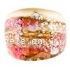 Silver Foil & Gold Sand, Lampwork Glass Ring, Sold by PC,