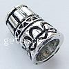 Zinc Alloy Tube Beads, plated nickel, lead & cadmium free Approx 3mm 