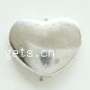 Zinklegierung Herz Perlen, plattiert, keine, frei von Kadmium, 13x10x3mm, Bohrung:ca. 2mm, ca. 600PCs/Tasche, verkauft von Tasche