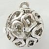 Zinc Alloy Hollow Pendants, Round, plated nickel, lead & cadmium free Approx 3mm 