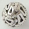 Zinc Alloy Hollow Beads, Round, plated nickel, lead & cadmium free, 16mm Approx 2mm 
