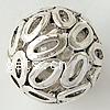 Zinc Alloy Hollow Beads, Round, plated nickel, lead & cadmium free, 25mm Approx 3.5mm 