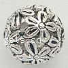 Zinc Alloy Hollow Beads, Round, plated nickel, lead & cadmium free, 15mm Approx 2mm 