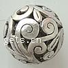 Zinc Alloy Hollow Beads, Round, plated nickel, lead & cadmium free, 19mm Approx 2mm 