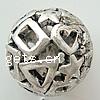 Zinc Alloy Hollow Beads, Round, plated nickel, lead & cadmium free, 16mm Approx 2mm 