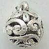 Zinc Alloy Hollow Pendants, Round, plated nickel, lead & cadmium free, 11mm Approx 2mm 