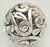 Zinc Alloy Hollow Beads, Round, plated nickel, lead & cadmium free, 24mm Approx 3.5mm 