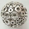 Zinc Alloy Hollow Beads, Round, plated nickel, lead & cadmium free, 25mm Approx 3mm 