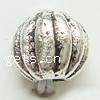 Zinc Alloy Corrugated Beads, Round, plated cadmium free, 4mm Approx 0.5mm, Approx 