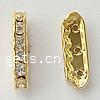 Bridge Rhinestone Spacer, Brass, Rectangle, plated  & with Mideast rhinestone Approx 1.5mm 