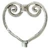 Zinc Alloy Frame Beads, Heart, plated lead & cadmium free Approx 