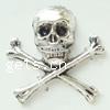 Various Zinc Alloy Component, Skull, plated cadmium free Approx 