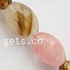 perles de melon , pastèque, ovale Environ 1mm .5 pouce Vendu par brin