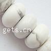 Synthetische Türkis Perlen, Rondell, weiß, 5x8mm, Bohrung:ca. 1mm, Länge:16 ZollInch, 81PCs/Strang, verkauft von Strang